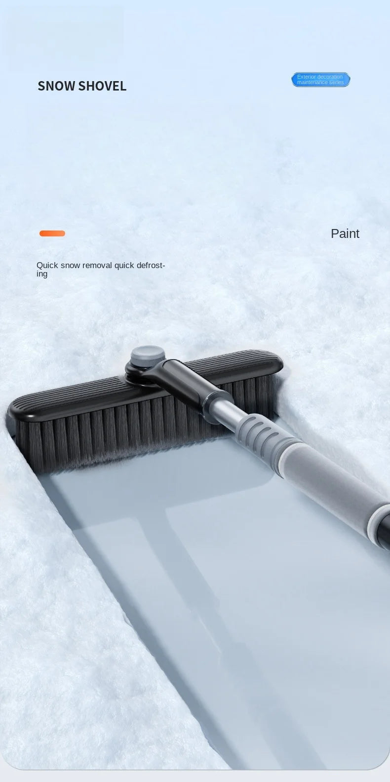 Retractable Car Snow Brush and Ice Scraper for Winter - 5