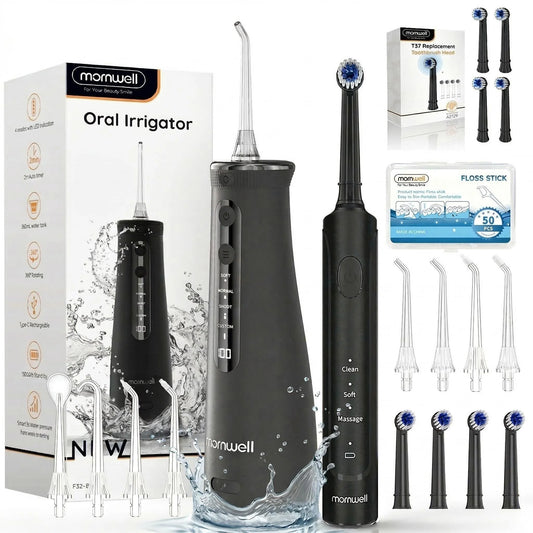 Electric Toothbrush and Water Flosser Combo for Oral Hygiene