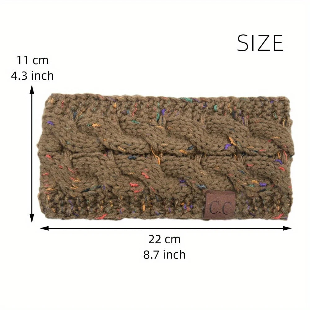 Women's Knitted Winter Headband Warm Thermal Ear Warmer Yoga Hairband - 4