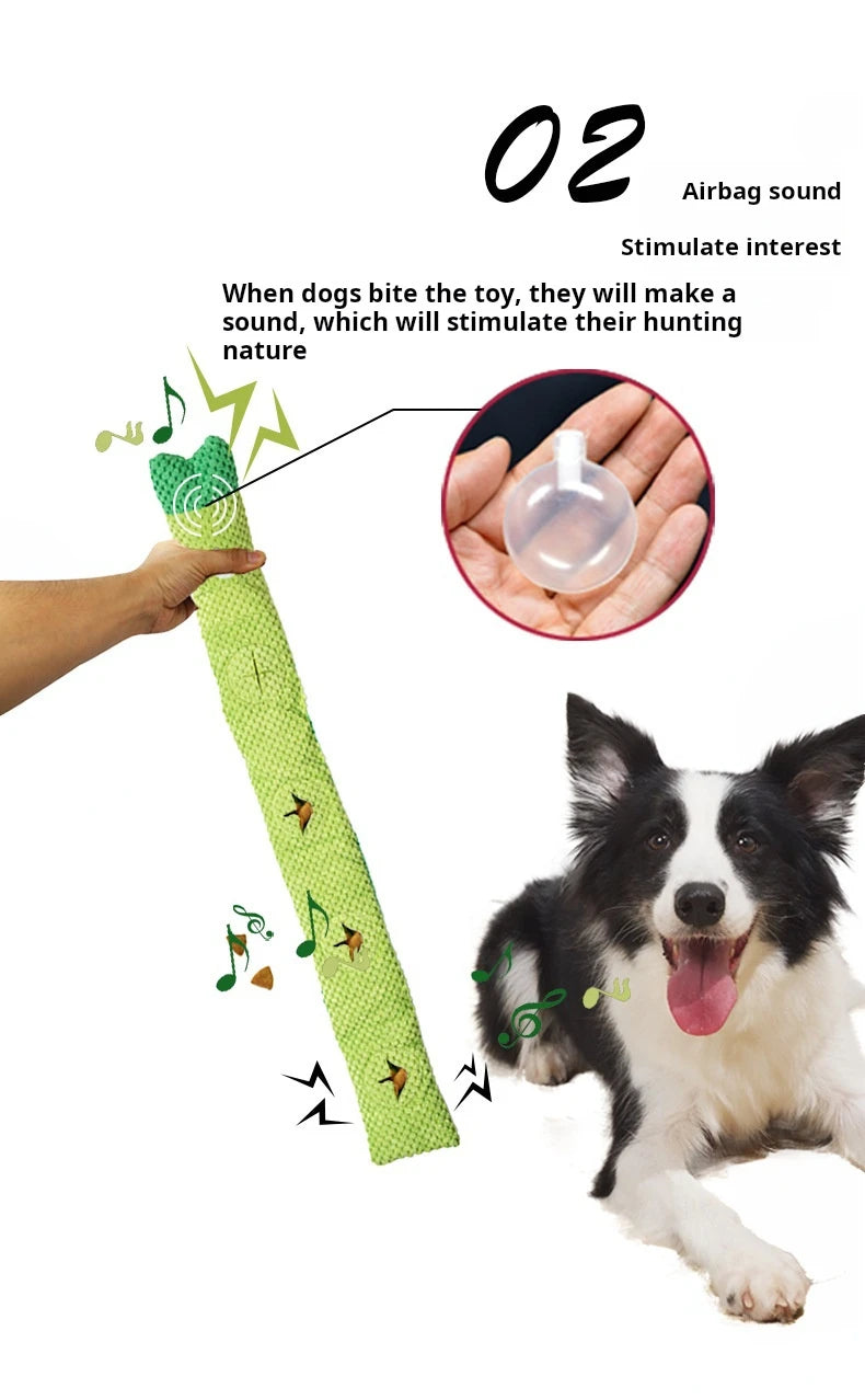 Foldable Squeaky Snail Plush Chew Toy for Dogs