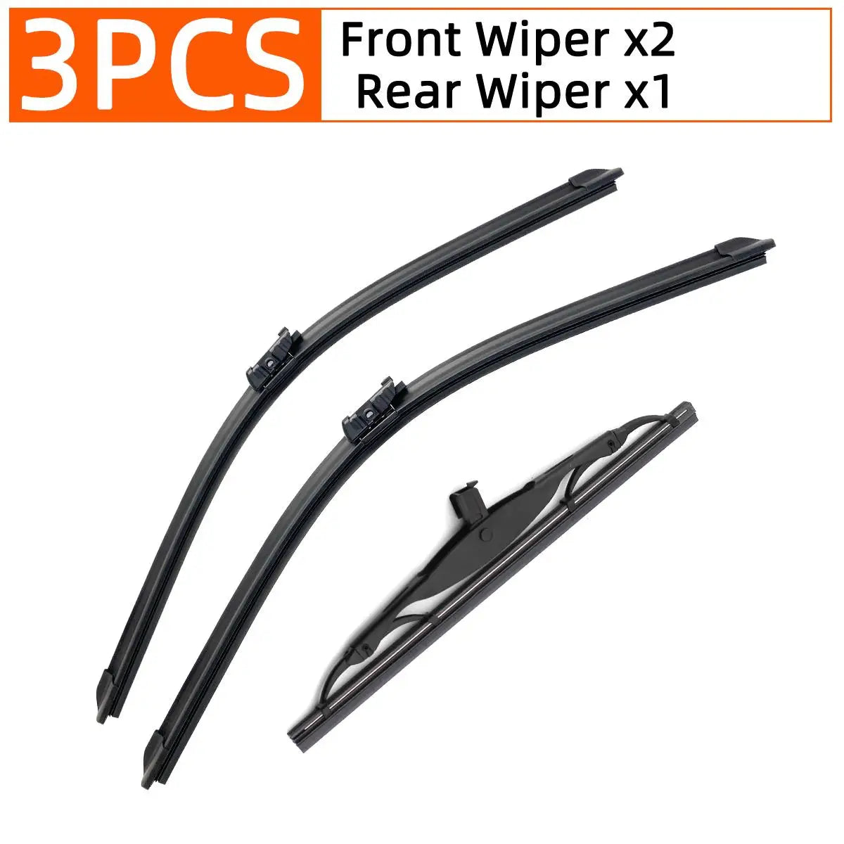 Front and Rear Windshield Wiper Blades for Vauxhall/Opel Mokka