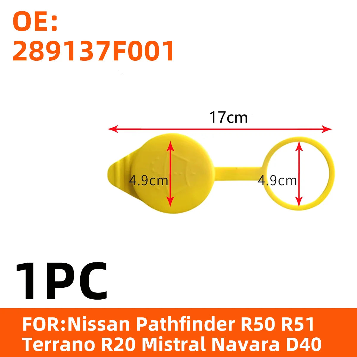 Replacement Windshield Washer Fluid Reservoir Tank Cap - 18
