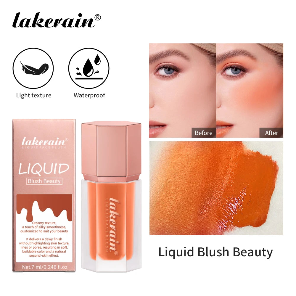 Waterproof Matte Liquid Blush with Mushroom Brush - 2