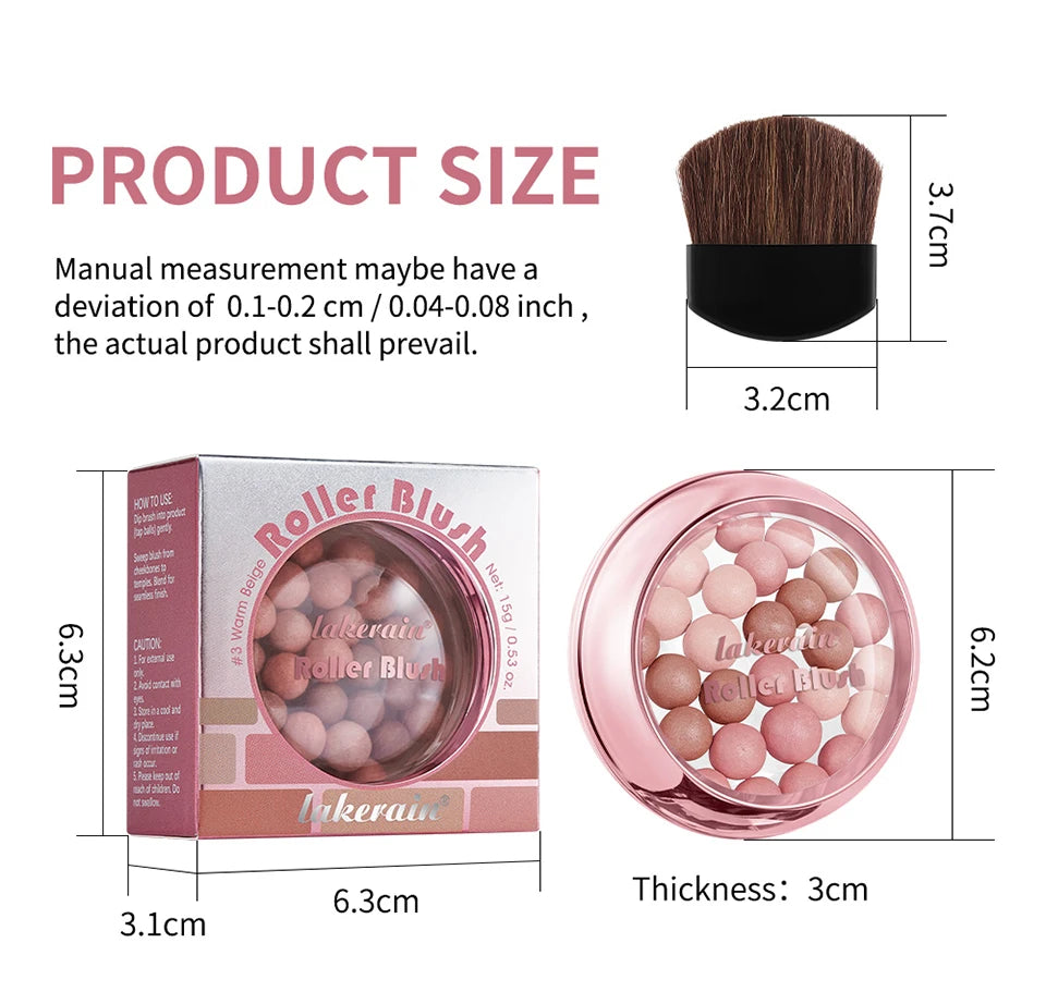Long-Lasting Shimmering Spherical Powder Blush - 16
