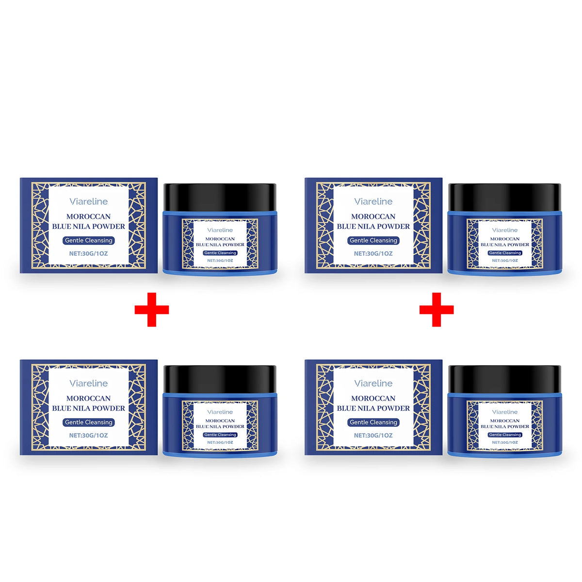 Moroccan Blue Nila Face Mask Powder for Skin Brightening and Cleansing