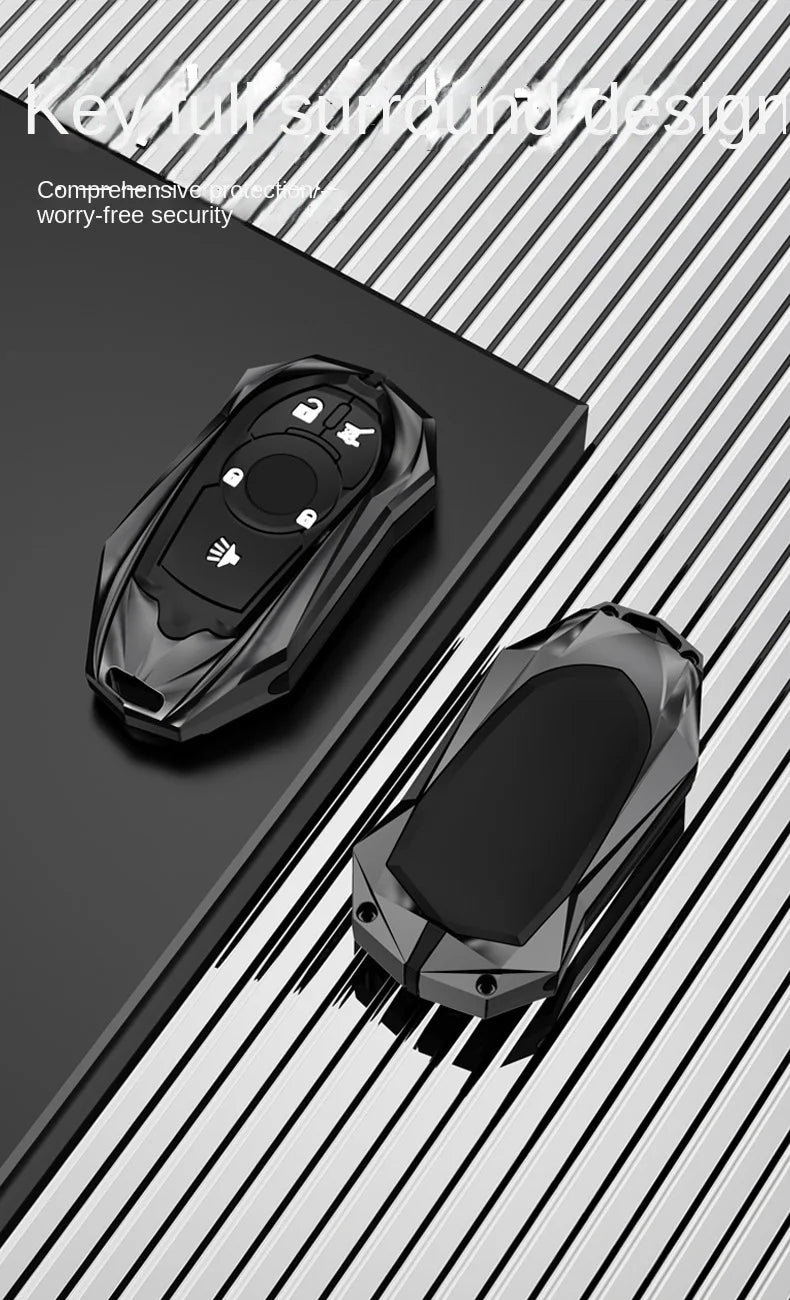 Protective Galvanized Alloy Key Fob Cover for Buick - 8