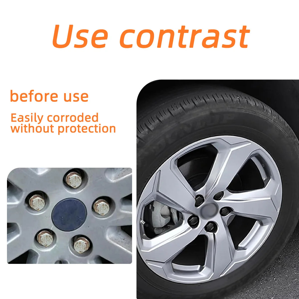 20pcs Car Wheel Nut Covers Rust Proof Hub Bolt Caps 17mm 19mm 21mm