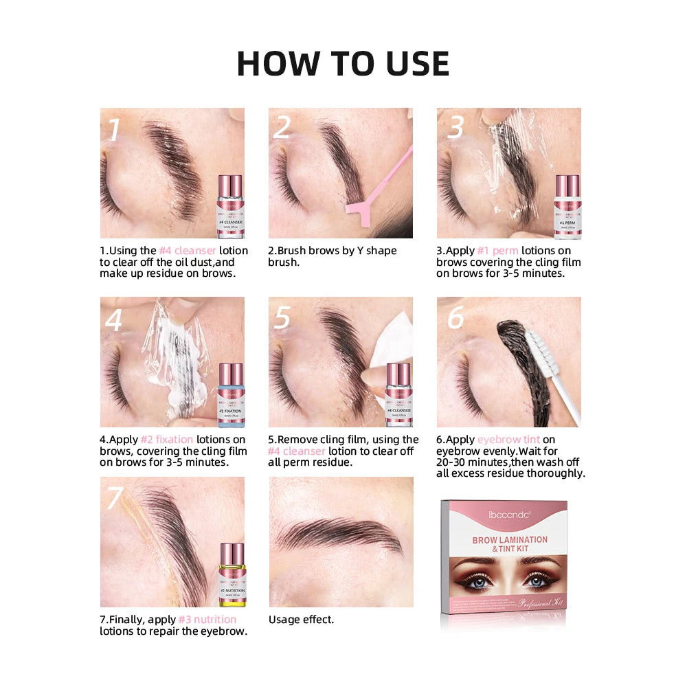 Professional Eyebrow Lamination and Tinting DIY Kit