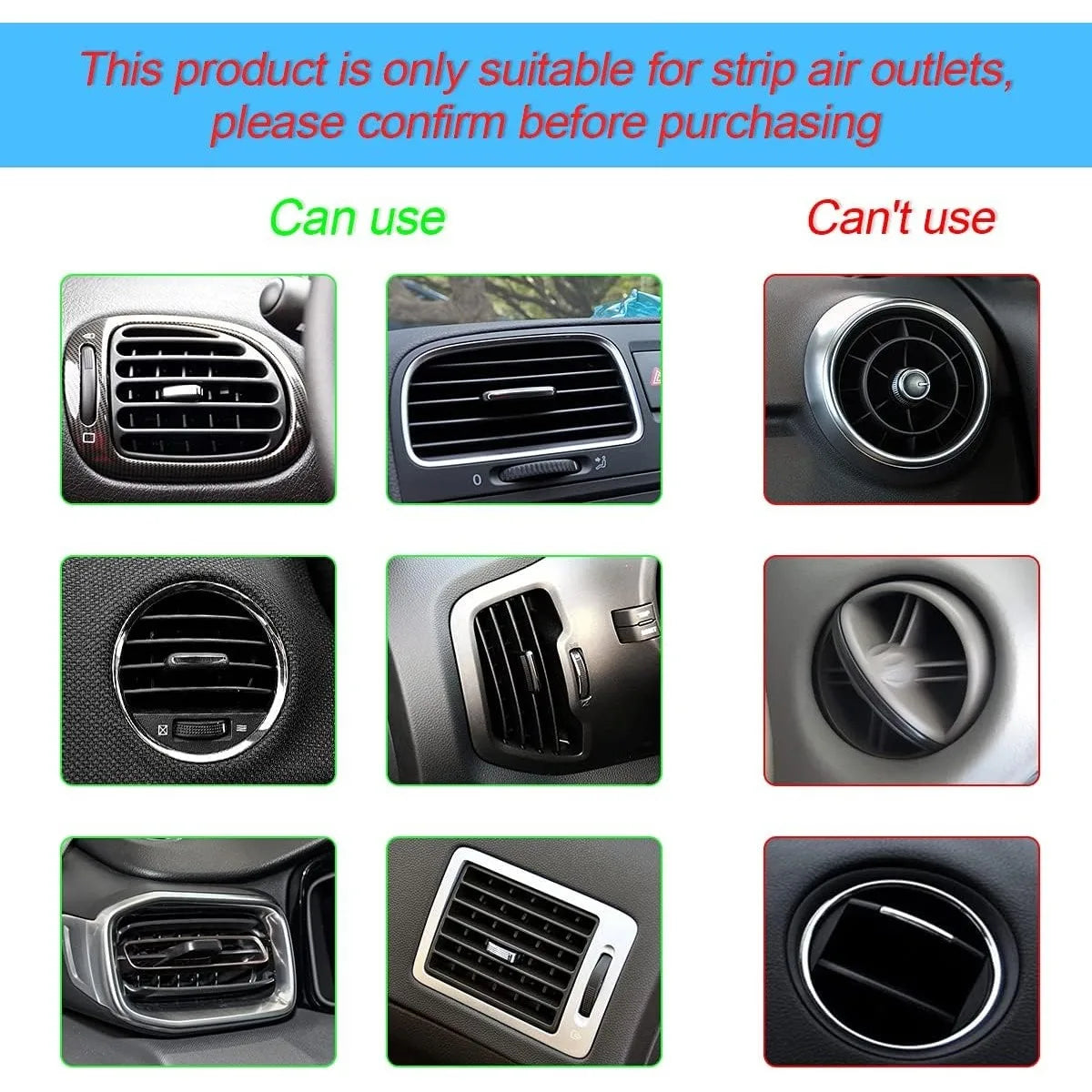 10 Pcs Car Air Vent Decoration Strips U Shaped Interior Trim Styling - 3