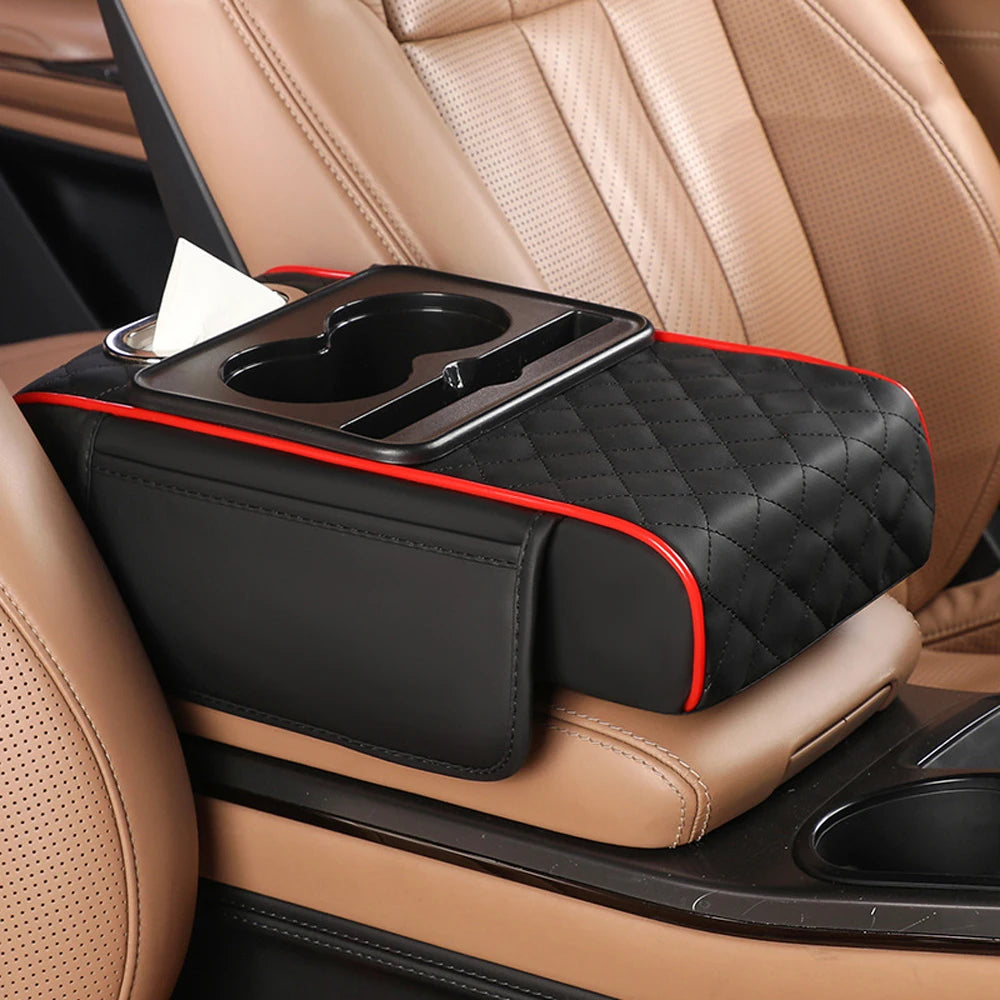 Multifunctional Car Armrest Organizer with Cup Holder and Storage - 17