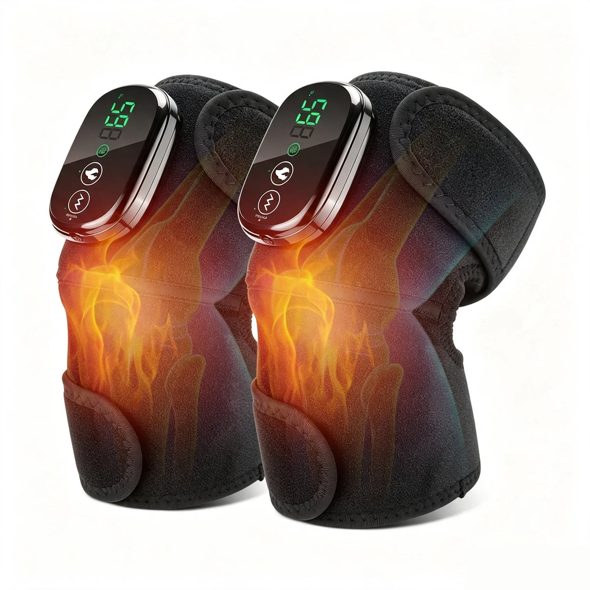 Cordless Heated Knee Massager with Vibration Therapy