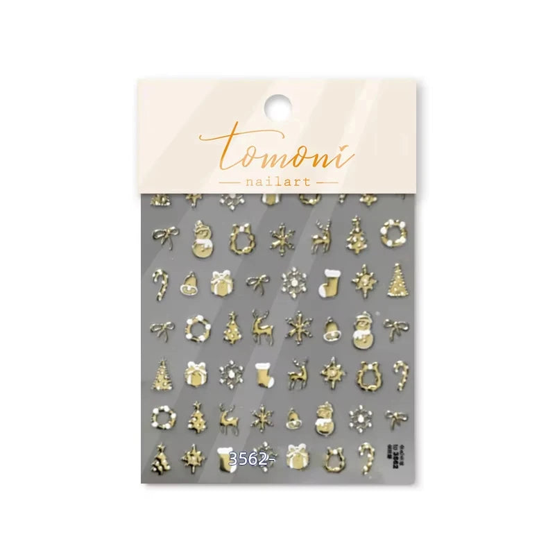 3D Christmas Cartoon Self-Adhesive Nail Art Decal Stickers - 32