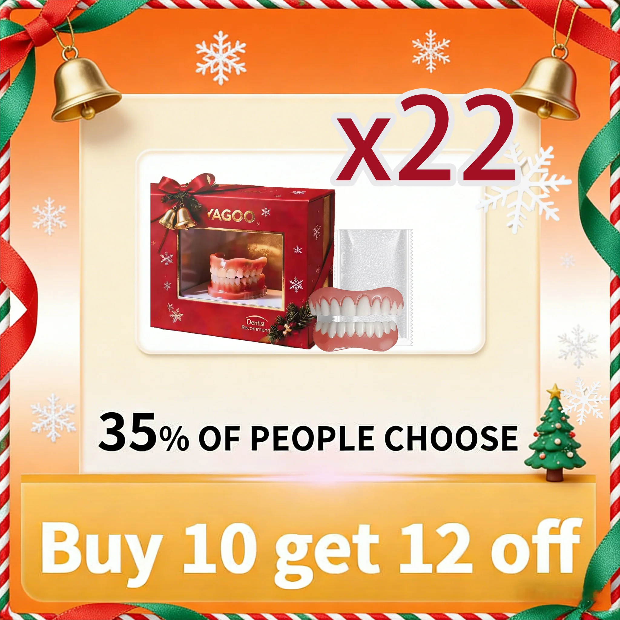 Instant Smile Silicone Dentures for Upper and Lower Teeth - 8