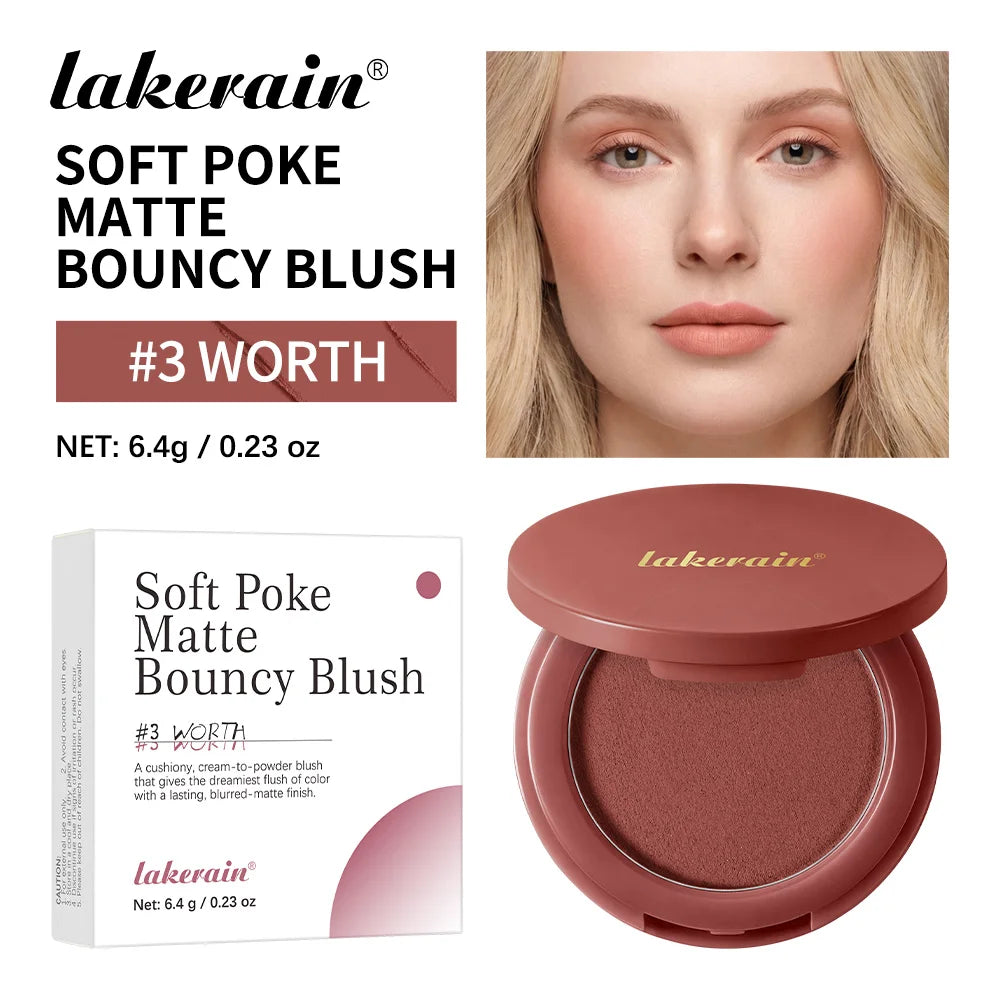 Matte Cream-to-Powder Bouncy Blush for Natural Flush