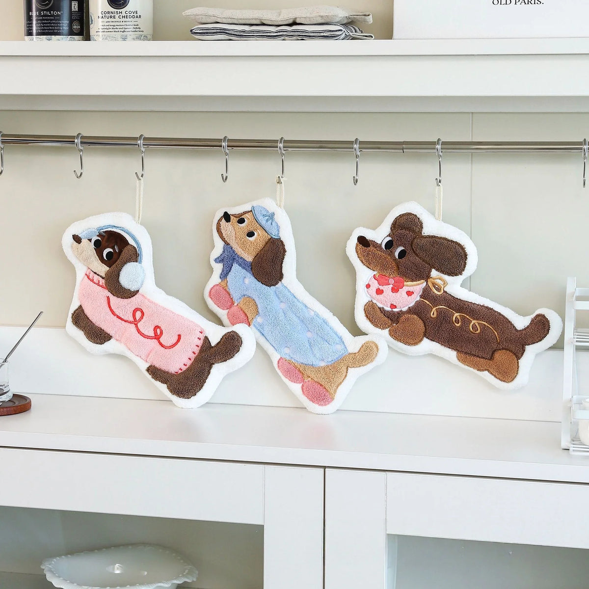 Cute Dog Shaped Hanging Hand Towel