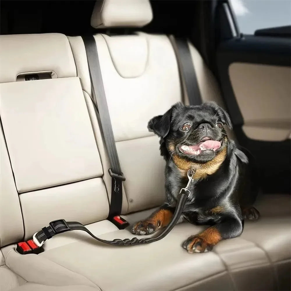 Reflective Adjustable Dog Seat Belt for Car Travel