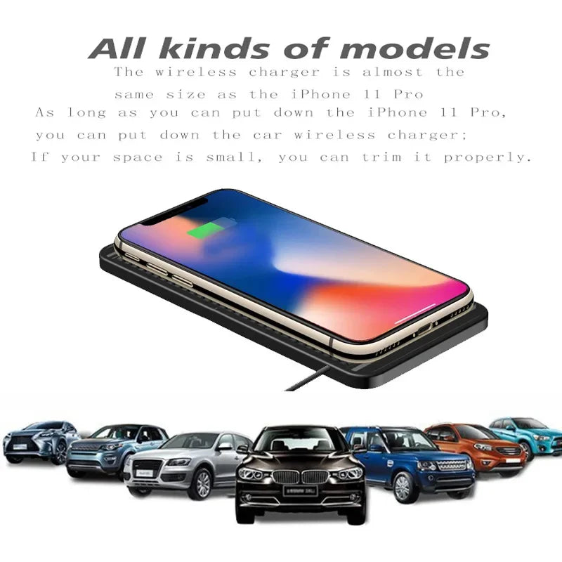 Fast Wireless Car Charging Pad for Smartphones - 11