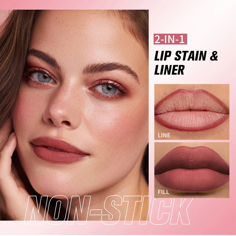 Waterproof Long-Lasting Felt-Tip Lip Liner Stain - 26