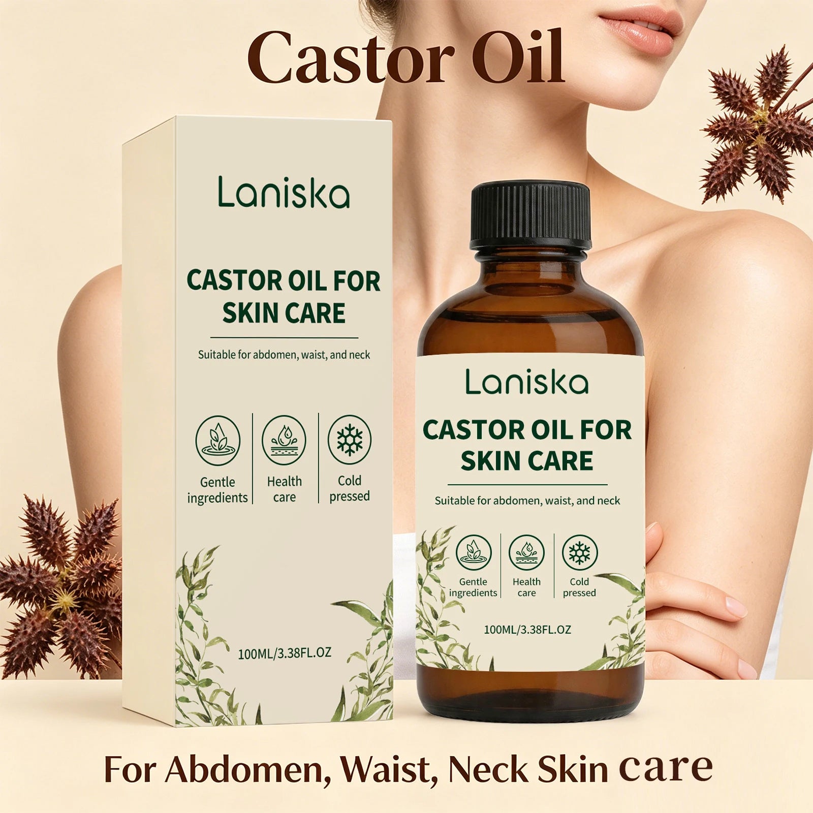 Cold Pressed Castor Oil for Body Hydration and Skin Elasticity - 6