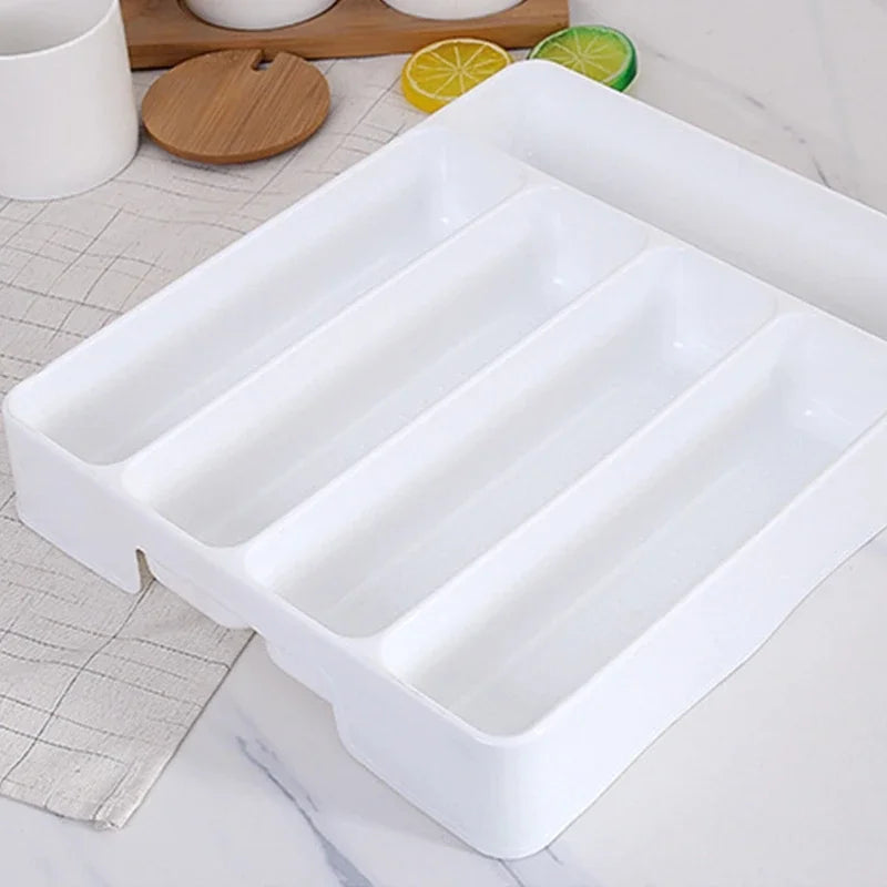 Compact Drawer Cutlery Organizer for Kitchen Utensils - 15