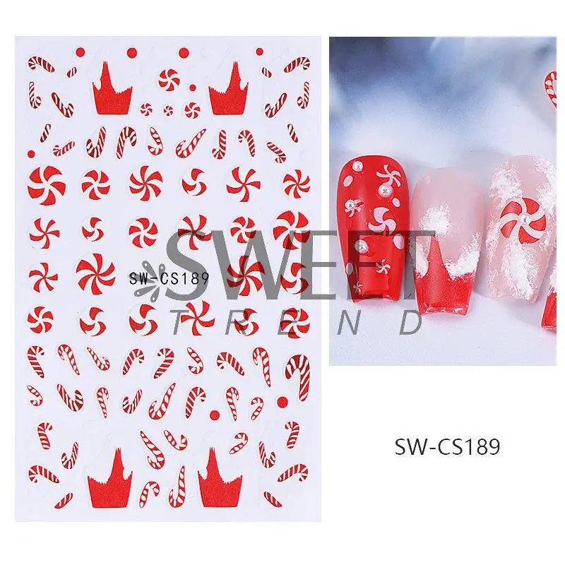 3D Christmas Cartoon Self-Adhesive Nail Art Decal Stickers - 28