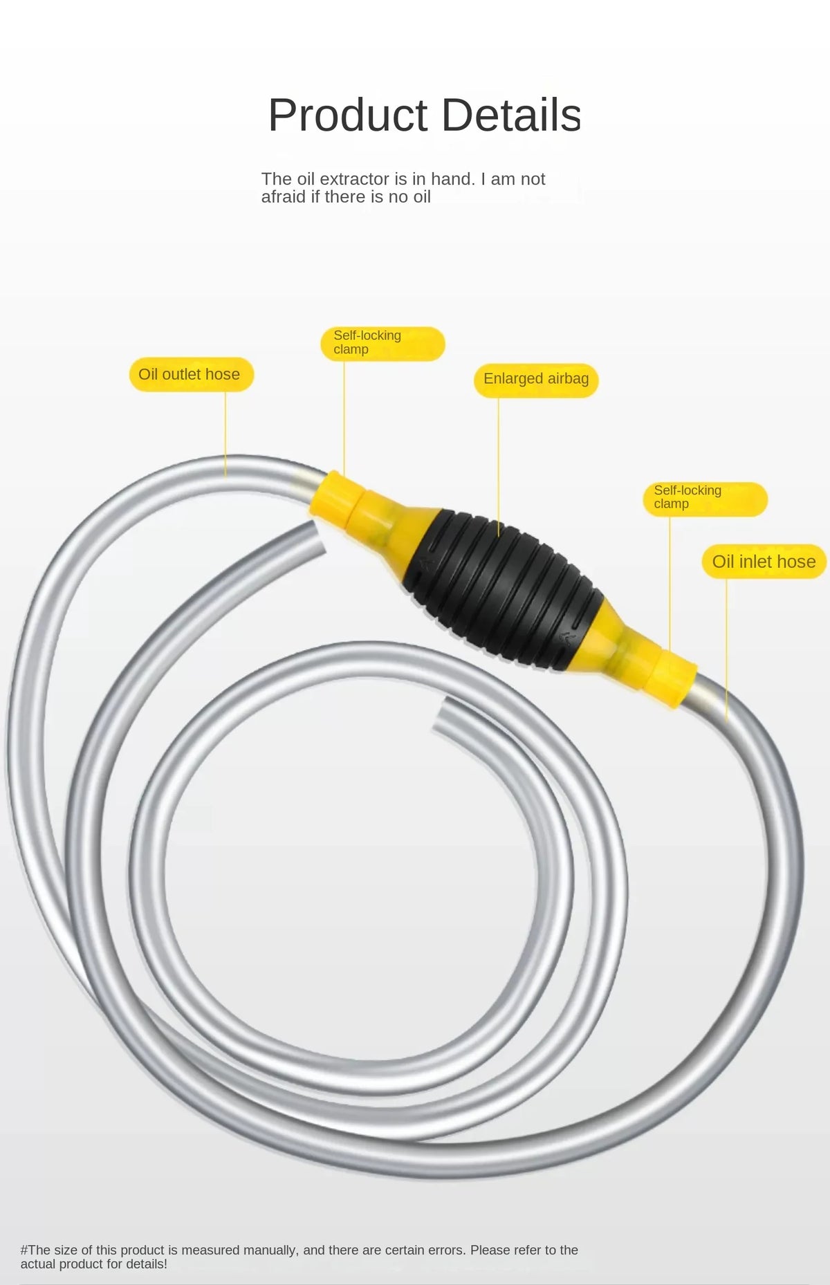 Manual Siphon Fuel Transfer Pump for Cars and Liquid Transfer