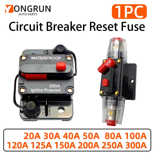 Manual Reset Car Audio Circuit Breaker for Vehicle and Marine Systems