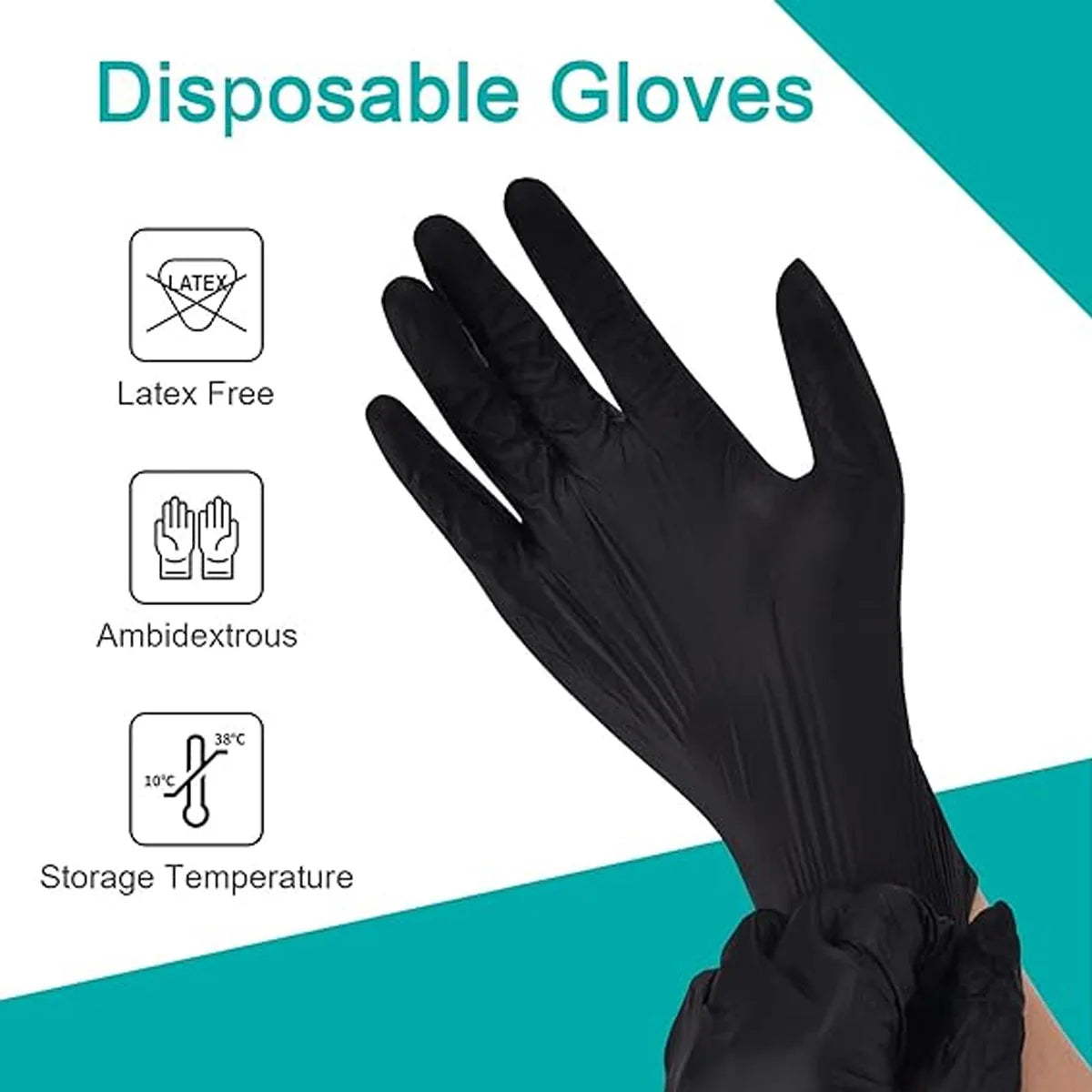 Heavy Duty Disposable Nitrile Protective Gloves - 4
