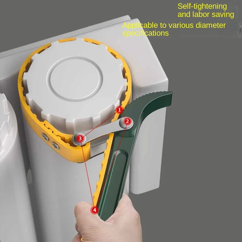 Adjustable Multi-Purpose Strap Wrench for Oil Filters and Pipes