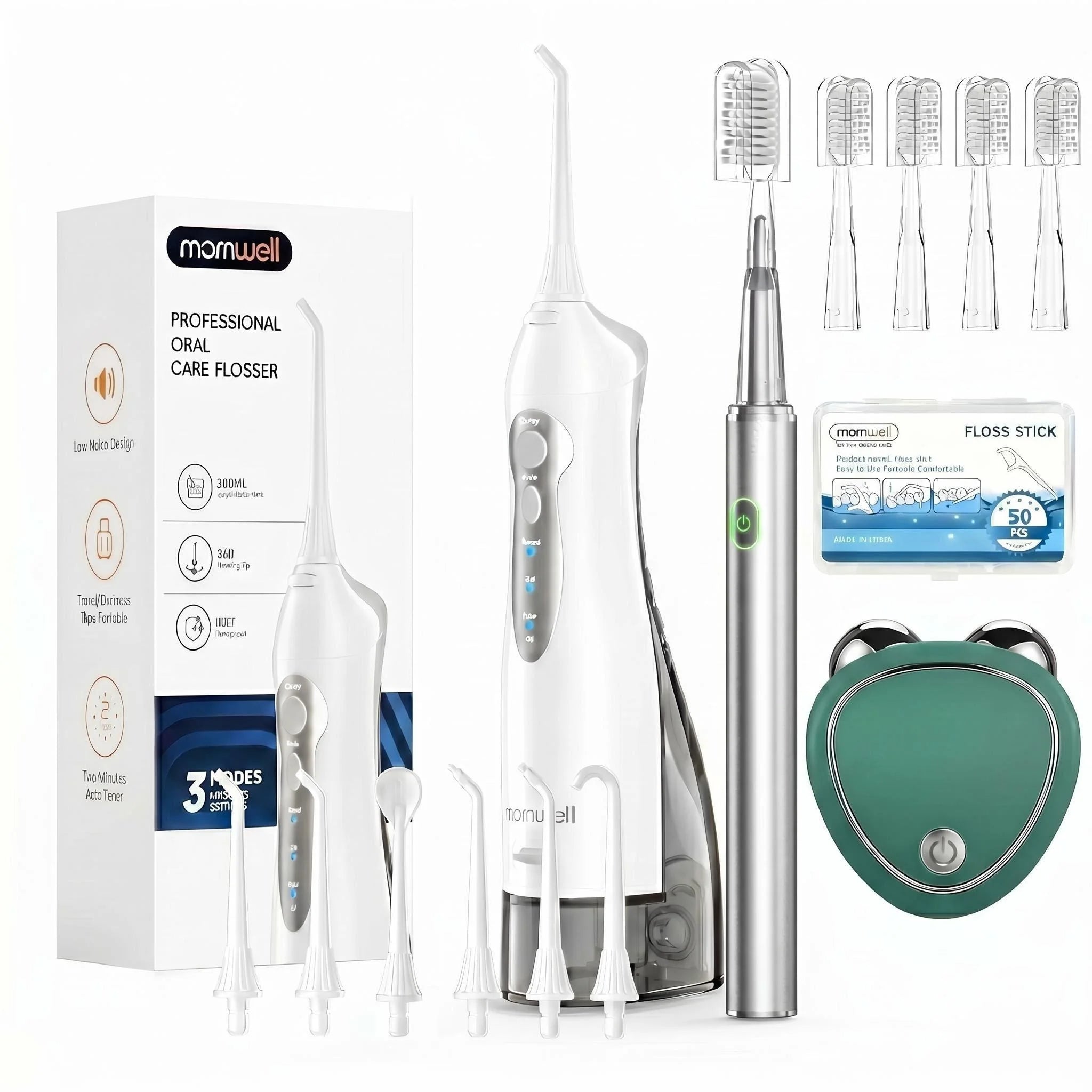 Portable Oral Care Kit: Water Flosser & Electric Toothbrush Set - 32