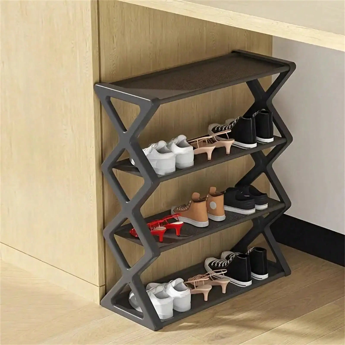 Stackable 4-Tier Expandable Shoe Storage Rack