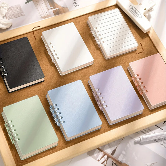 A7 Refillable Loose Leaf Binder Notebook with 5-Ring Cover