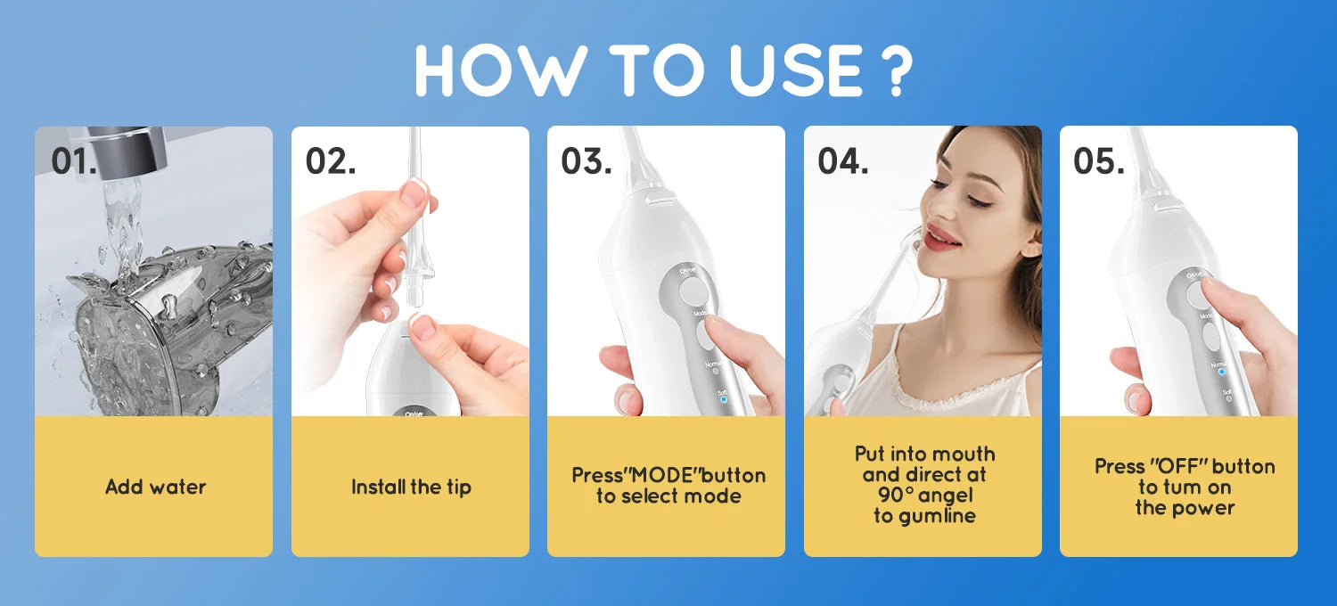 Portable Oral Care Kit: Water Flosser & Electric Toothbrush Set - 12