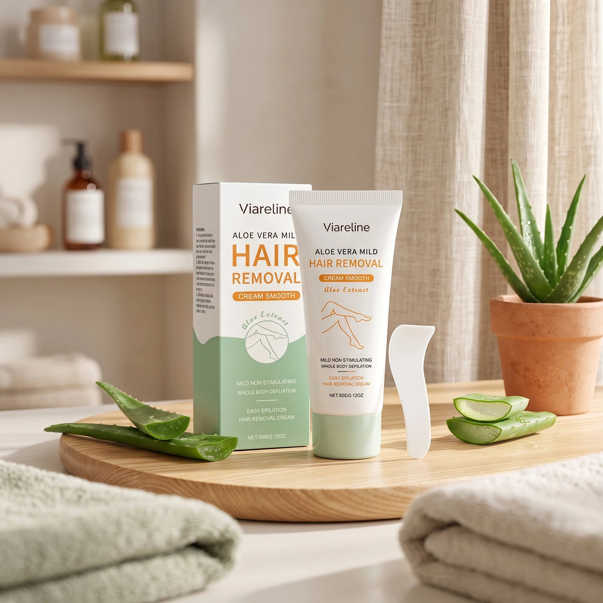 Painless Aloe Vera Whole Body Hair Removal Cream - 2
