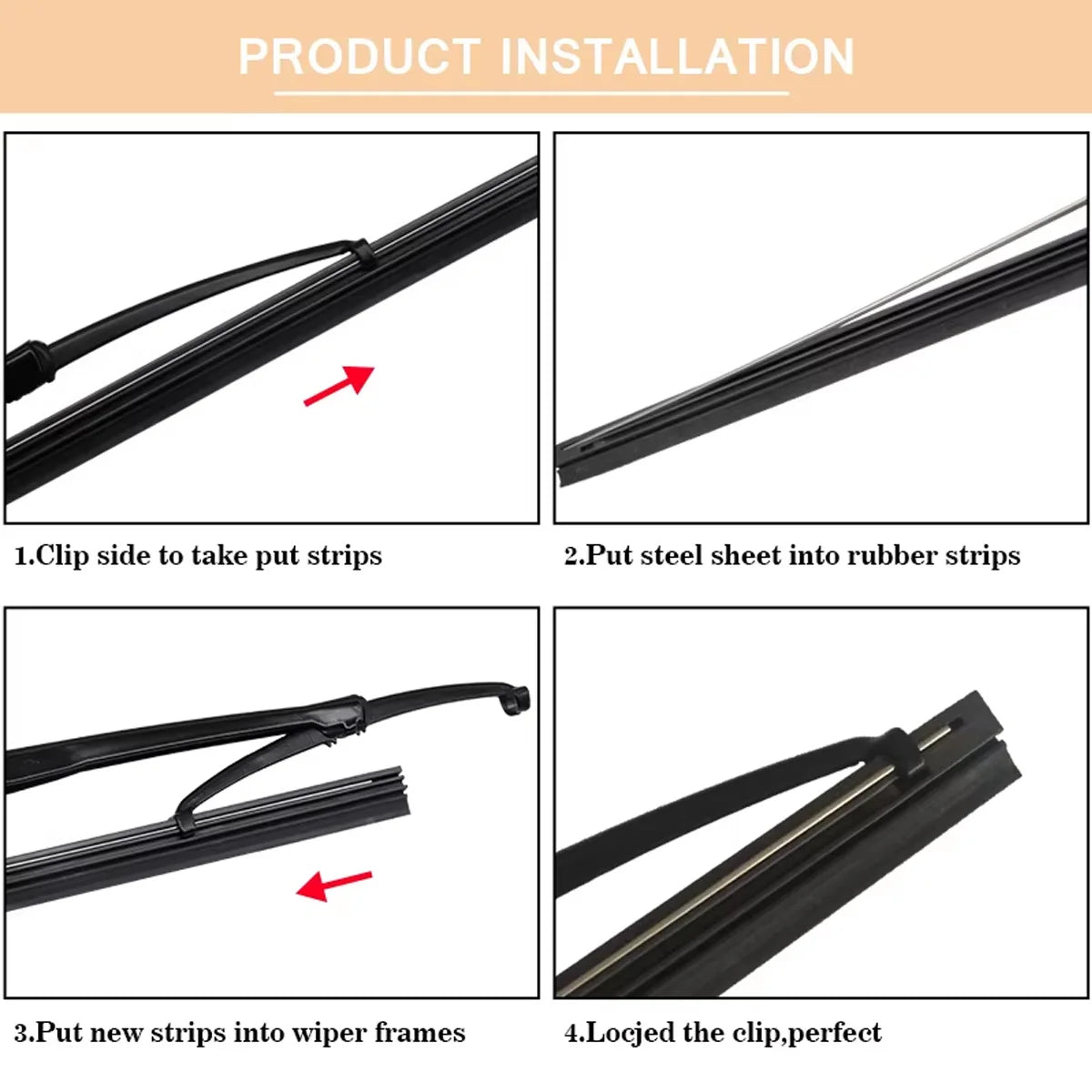 Universal Car Windshield Wiper Blade Rubber Refill Strip
