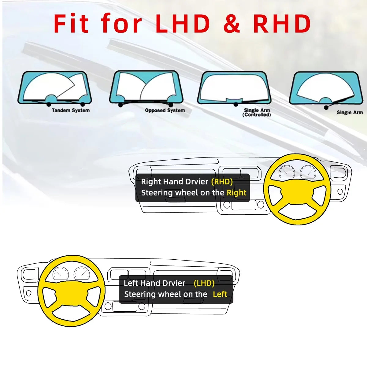 11-Layer Rubber Windshield Wiper Blade Replacement - 2