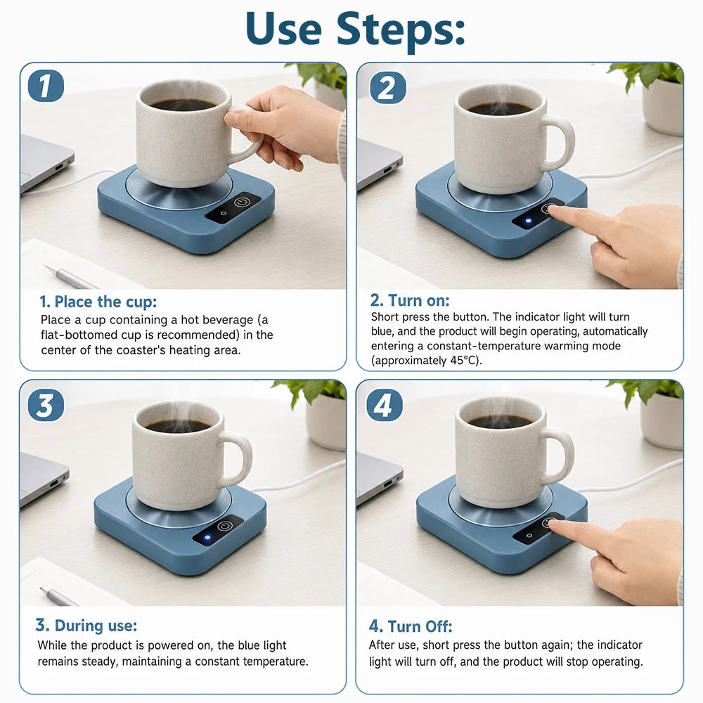 Electric Constant Temperature Desktop Mug Warmer - 6