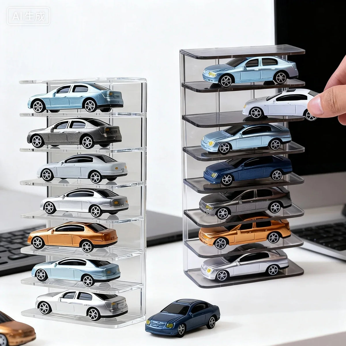 7-Tier Vertical Display Stand for Diecast Model Cars