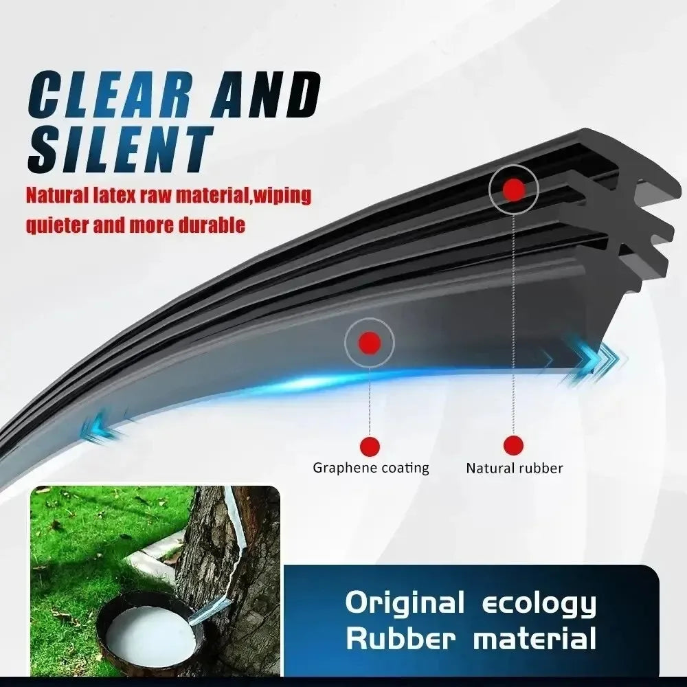 Universal Car Windshield Wiper Blade Rubber Refill Strip - 4
