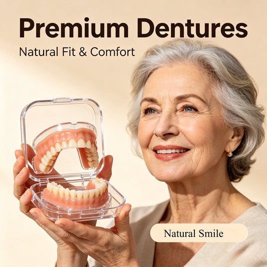 Flexible Silicone Denture Set for Natural Smile and Comfort