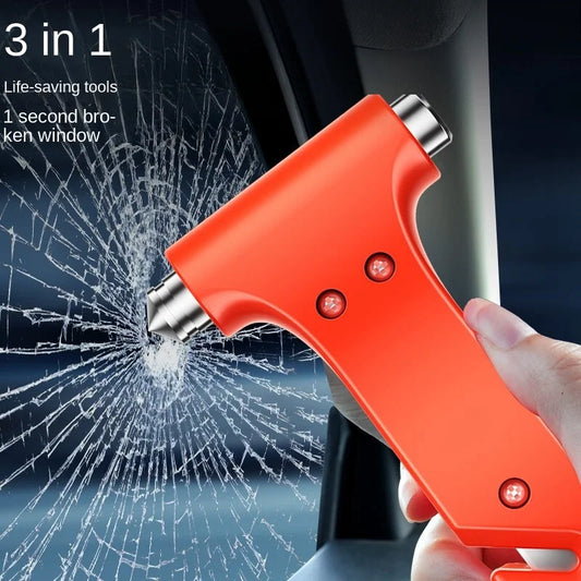 2-in-1 Car Emergency Safety Hammer and Seat Belt Cutter