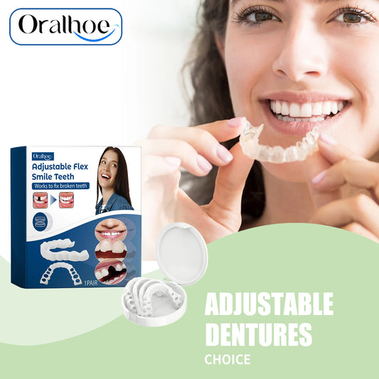 Adjustable Snap-On Smile Veneers for Missing or Broken Teeth