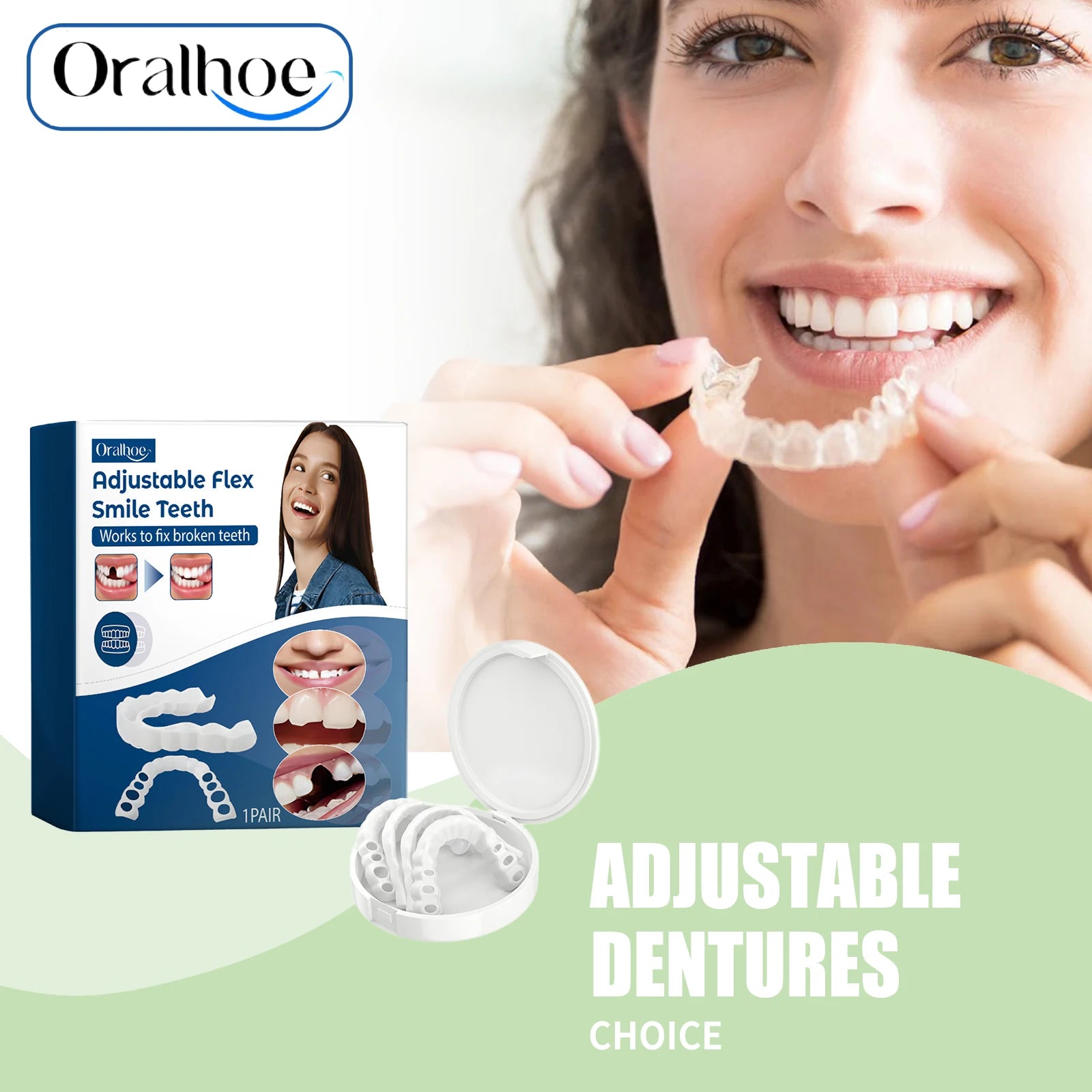 Adjustable Snap-On Smile Veneers for Missing or Broken Teeth - 10