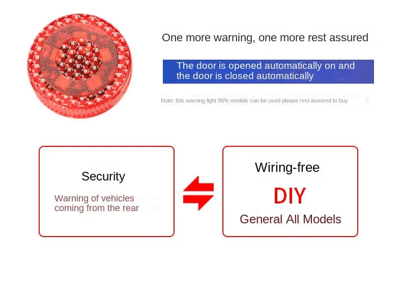 Wireless LED Car Door Anti-Collision Warning Light - 9