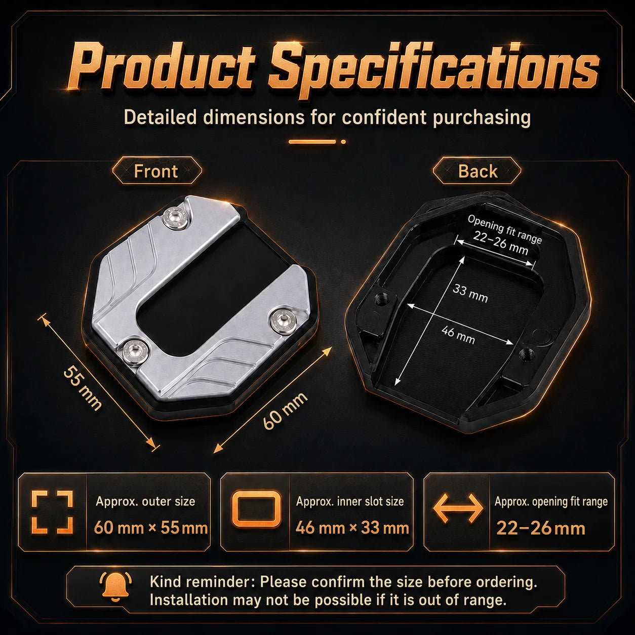 Motorcycle Kickstand Support Pad for Stable Parking - 14