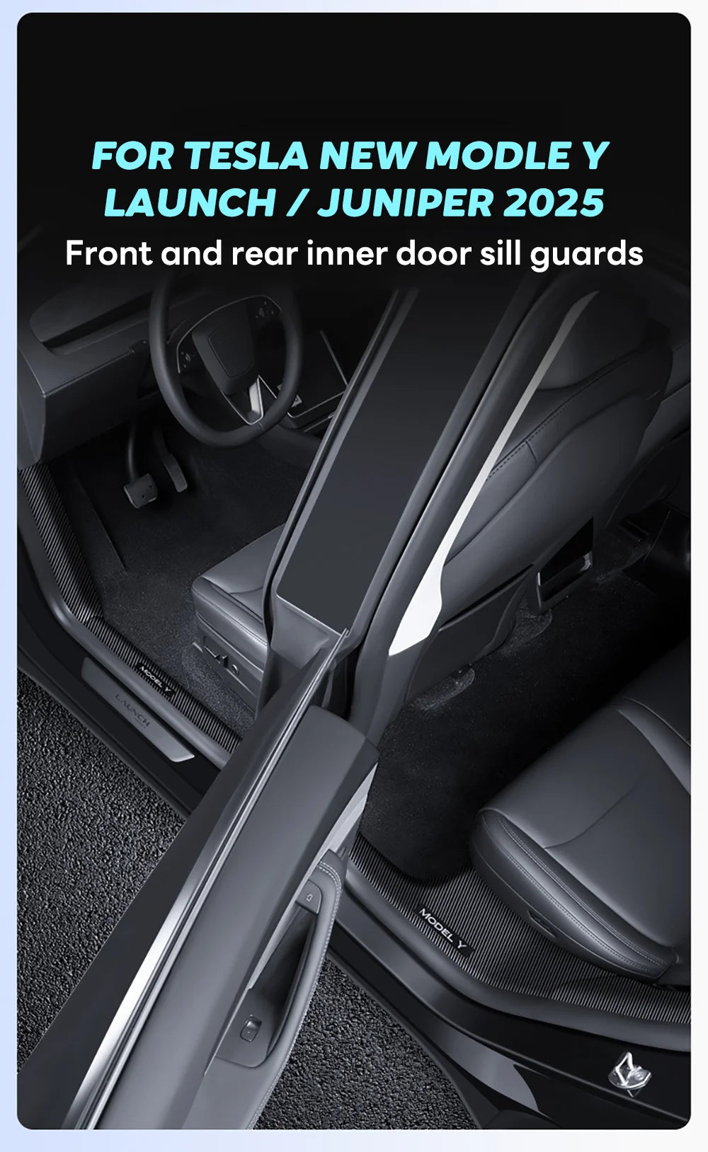 Door Sill Protector Guards for 2025 Model Y Juniper
