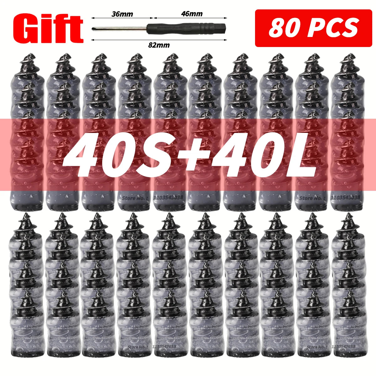 Universal Vacuum Tire Puncture Repair Rubber Nails - 19