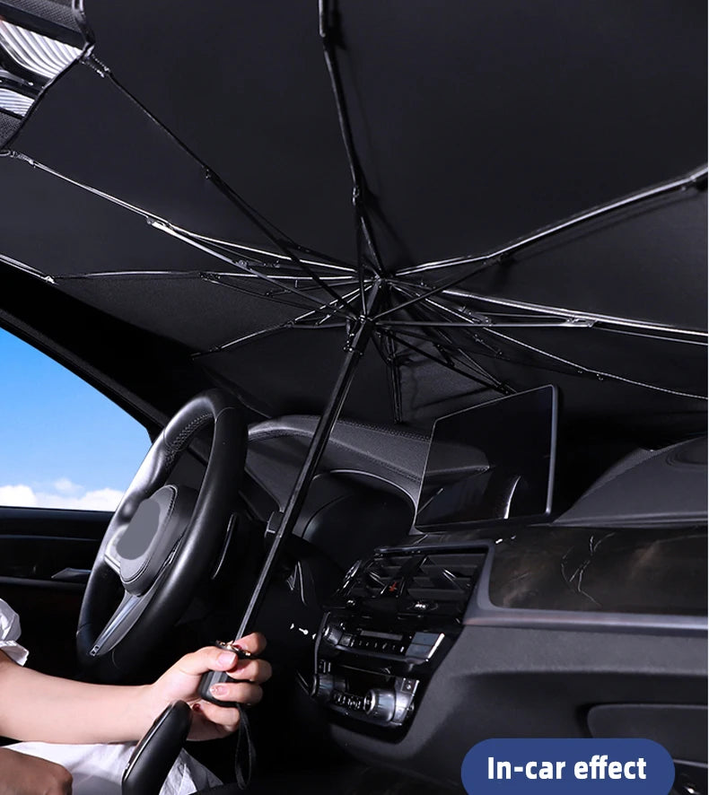 Foldable Car Windshield Sun Shade Umbrella for UV Protection