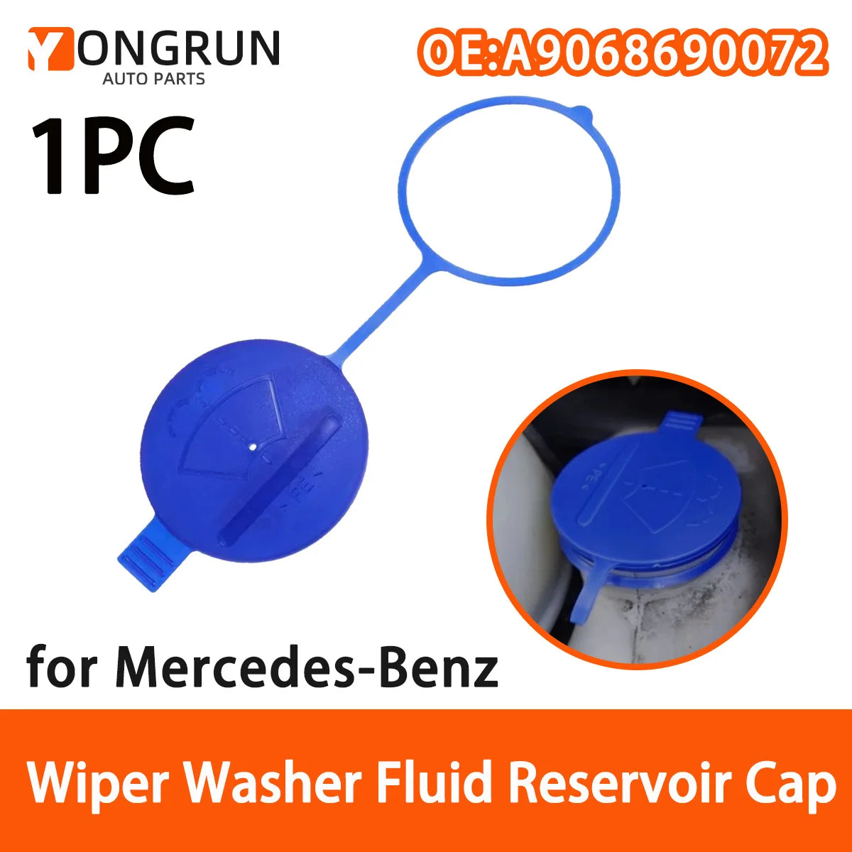 Wiper Washer Fluid Reservoir Cap for Mercedes-Benz Sprinter and Vito - 1