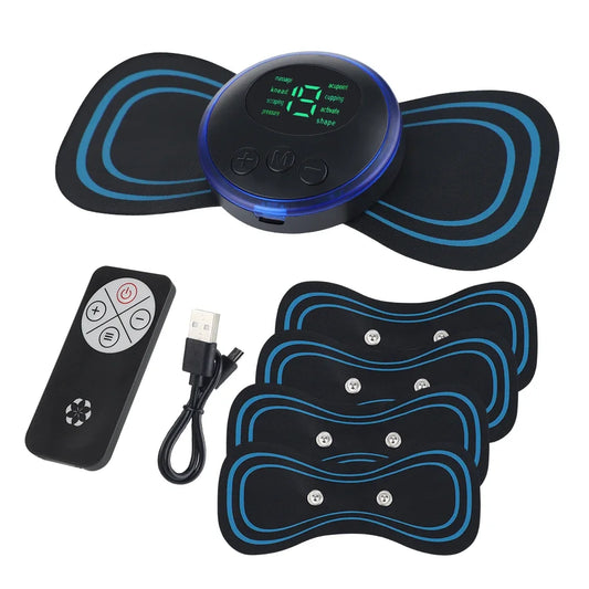 Portable Electric EMS Body and Neck Massager with Remote